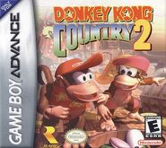 North American boxart (front) of Donkey Kong Country 2 for GBA.