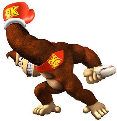 full body portrait of donkey kong, artwork by shigeru