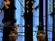 The Kongs in the first Bonus Level.