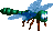 Sprite of the beta turquoise Flitter.