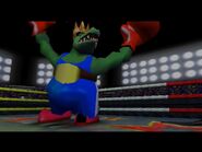 King Krusha K. Rool as seen in the game Donkey Kong 64 for Nintendo 64.