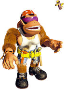 Funky Kong's artwork from the game Donkey Kong Country 3.