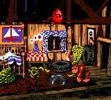 Interior of the treehouse as seen in the game Donkey Kong Country for GBC.