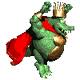 King K. Rool's jumping sprite from the game Donkey Kong Country for SFC/SNES.