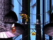 Diddy locates the letter O, in between another Kritter.