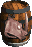 Sprite of Rambi Barrel from the game Donkey Kong Country 2: Diddy's Kong Quest for SFC/SNES.