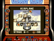 The world map of Airplane of the game Donkey Kong for Game Boy, as seen on the Super Game Boy for SNES.