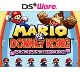 North American cover art of Mario vs. Donkey Kong: Minis March Again! for DSi.