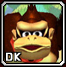 Donkey Kong's tier list icon from the game Super Smash Bros. Melee for GameCube.