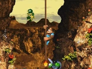 Kong-Fused Cliffs 2.png (1.16 MB) Kiddy avoids a Kopter and Green Buzz.