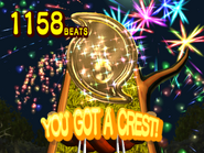 The screen for earning Crest as seen in the game Donkey Kong Jungle Beat.