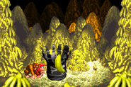 Dumb Drum defeated as seen in the game Donkey Kong Country for GBA.