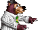Barter's groomed sprite from the game Donkey Kong Country 3: Dixie Kong's Double Trouble! for SFC/SNES.