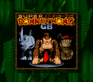 Japanese title screen of Super Donkey Kong GB on the Super Game Boy for Super Famicom.