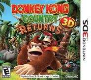 North American boxart of the game Donkey Kong Country Returns 3D for 3DS.