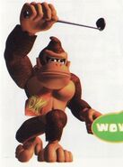 Donkey Kong's rendered model from the game Mario Golf for Nintendo 64.