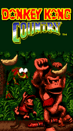 North American jungle title screen of Donkey Kong Country for GBC.