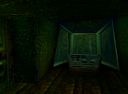 The interior of the sunken submarine.