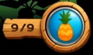 Pineapple Puzzle Emblem assembled once at the result screen of levels with nine Puzzle Pieces, as seen in the games Donkey Kong Country Returns and Donkey Kong Country Returns 3D.