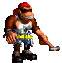 Funky Kong's sprite from the game Donkey Kong Country 3.