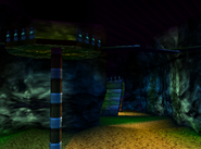 Inside one of the cave's chambers.