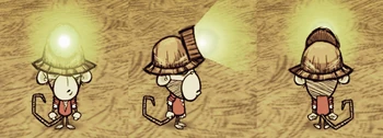 Wilbur wearing a Miner Hat.