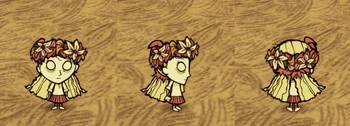 Wendy wearing a Garland.