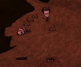 精製業者の骸骨と縄