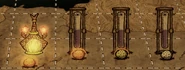 Scaled Furnace heat vs. distance (observe thermal stones, not thermometers)