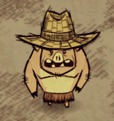 Pig With Straw Hat