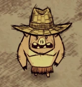 Pig With Straw Hat
