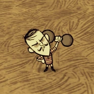 Wolfgang lifting a Dumbbell while Wimpy.