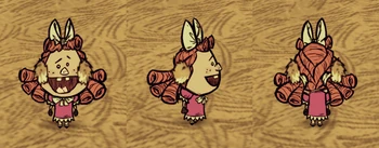 Wilba wearing Rabbit Earmuffs.