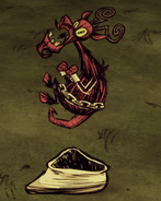 A Krampus escaping into its sack, taking all stolen items.