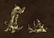 游戏中的猎犬雕塑