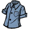 Schematic Blue Buttoned Shirt Icon