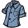 Schematic Blue Buttoned Shirt Icon