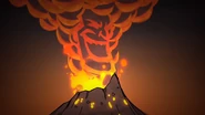 Trailer SW Volcano Eruption.png (1.64メガバイト) The Volcano erupting, as seen in the Shipwrecked trailer.