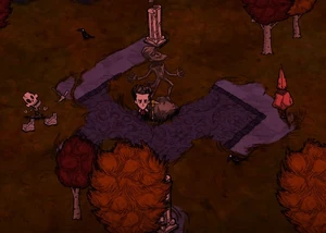 廃れた様子の像