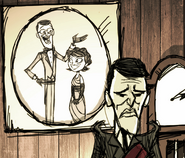 Um Maxwell entristecido com uma foto de seu antigo eu e Charlie no fundo.