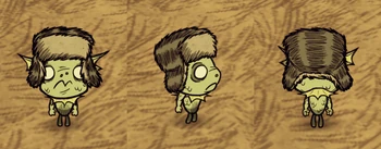 Wurt wearing a Cat Cap.