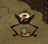 Tallbird laying a Tallbird Egg.