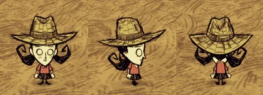 Willow wearing a Straw Hat.