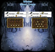 Winter Giant Crop Combinations '"`UNIQ--ref-00000002-QINU`"' (self-fertilizing) Note: Garlic can substitute Asparagus.