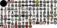 Map icons from Don't Starve in November 2013. Features icons for Winnie and Wortox.