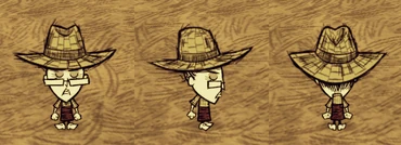 Wickerbottom wearing a Straw Hat.