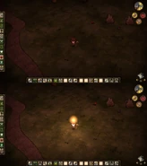 The world at dusk with and without the Miner Hat on.