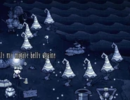 A ring of Mushtree-turned Mushrooms during a full moon.