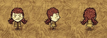 Wigfrid wearing a Rain Coat.