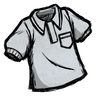 Marble White Collared Shirt Icon